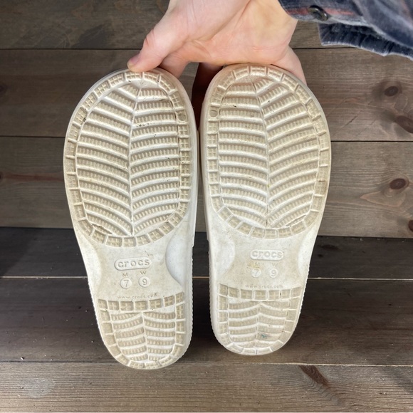 Crocs classic womens size 9 shoes white rubber slip on slide sandals - Picture 7 of 8